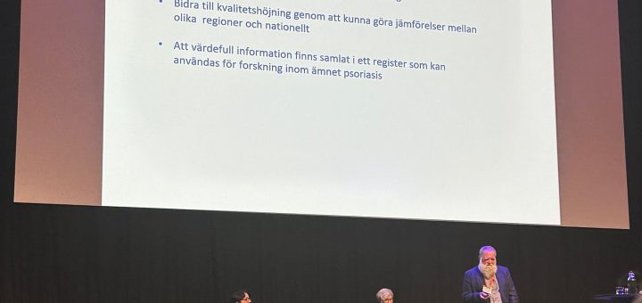 Åke Svensson har ordet vid presentationen av PsoReg vid SSDV:s vårmöte 2023.